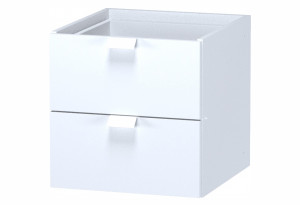 S01880 Фора модуль с двумя ящиками, ручка металл 33х33х37, белый