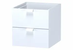 S01880 Фора модуль с двумя ящиками, ручка металл 33х33х37, белый