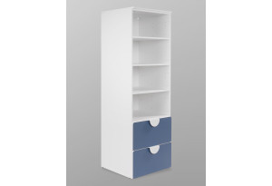 S02443 ПИКСИ стеллаж с 2 ящиками 60x57x183, озорной василек