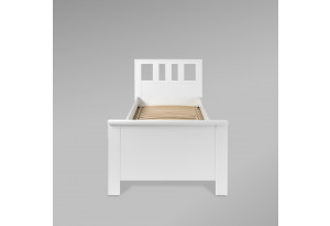 2.08.04.050.1 САГА кровать одинарная 90х200 белая