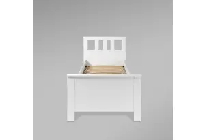 2.08.04.050.1 САГА кровать одинарная 90х200 белая