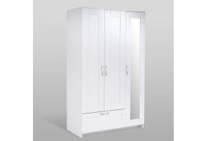 Шкаф комбинированный Сириус 3 двери, 1 ящик, белый