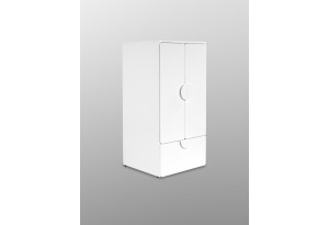 S02078 ПИКСИ шкаф распашной с 2 дверьми, полкой и ящиком 60х57х123, робкий подснежник