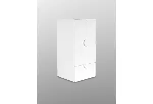 S02078 ПИКСИ шкаф распашной с 2 дверьми, полкой и ящиком 60х57х123, робкий подснежник