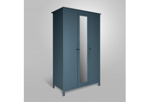 2.08.01.040.6 САГА шкаф 3 двери с зеркалом темно-бирюзовый