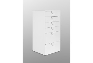 S02016 ПИКСИ комод 6 ящиков 60x57x123, робкий подснежник