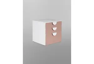 S02511 ПИКСИ комод 3 ящика 60x57x63, мечтательный пион