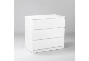 Комод МАЛЬТА с тремя выдвижными ящиками, цвет белый