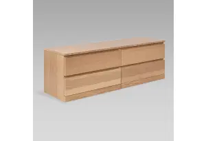 S01729 Варма Прайм 4Д комод 160x55x48 шпон дуб беленый