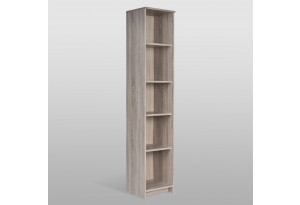 Стеллаж СИРИУС узкий, с пятью полками, цвет Дуб Сонома