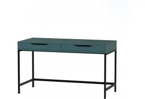 S01910 Ингар Д 132 стол письменный 132x58x76, серо-бирюзовый/черный