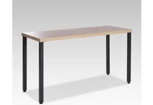 S01408 Ингар 2/ТТ стол письменный 140x75x55, дуб беленый/черный