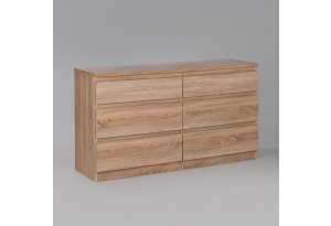 Комод Кастор 6 ящиков, дуб сонома