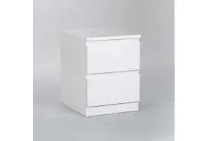 Тумба МАЛЬТА с двумя выдвижными ящиками, цвет белый