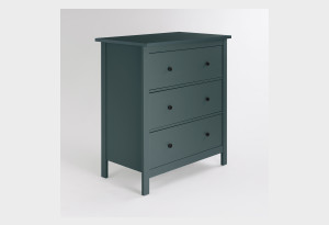 2.08.02.020.6 САГА комод 3 ящика темно-бирюзовый