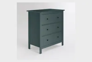 2.08.02.020.6 САГА комод 3 ящика темно-бирюзовый