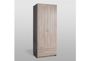 Шкаф СИРИУС двудверный с выдвижным ящиком, Дуб Сонома