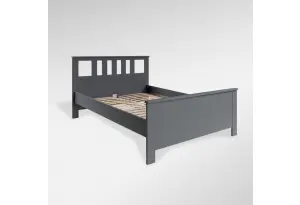 2.08.04.060.4 САГА кровать двойная 140х200 серая