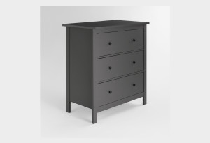 2.08.02.020.4 САГА комод 3 ящика серый