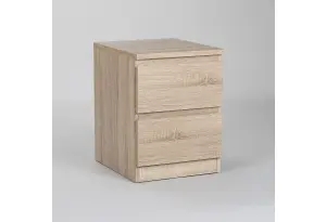 Тумба МАЛЬТА с двумя выдвижными ящиками, цвет Дуб Сонома