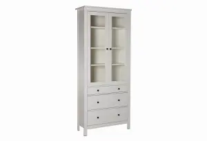 2.08.07.130.1 САГА шкаф с витриной 90 белый RU