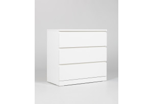 Комод Варма 3 с тремя выдвижными ящиками, цвет белый