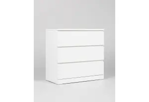 Комод Варма 3 с тремя выдвижными ящиками, цвет белый