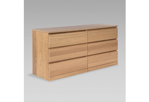 S01750 Варма Прайм 6Д комод 160x77x48 шпон дуб беленый