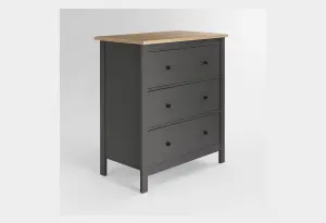 2.08.02.020.15 САГА комод 3 ящика серый/ясень