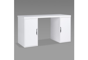 S01569 ИНГАР 2/ДВ/ДВ стол письменный 140x75x55, белый