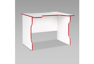 Стол компьютерный ВАРДИГ K2 100x82, белый/красный