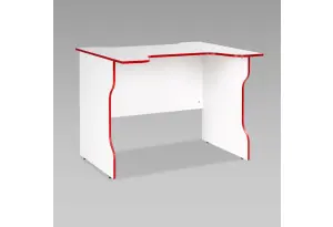 Стол компьютерный ВАРДИГ K2 100x82, белый/красный