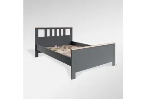 2.08.04.060.15 САГА кровать двойная 140х200 серая/ясень