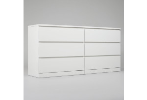 Комод Варма 6Д большой с шестью выдвижными ящиками, цвет белый