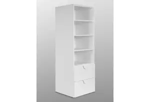 S02030 ПИКСИ стеллаж с 2 ящиками 60x57x183, робкий подснежник