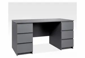 2.03.06.040.4 КАСТОР стол письменный 6 ящиков 151х65 RU серый