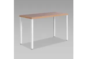 Стол письменный Ингар 1/ТТ 120x75x55, дуб беленый/белый