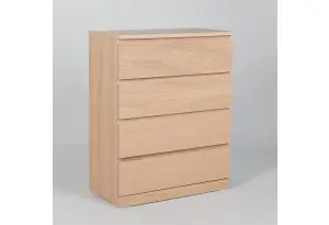 Комод Варма 4 с четырьмя выдвижными ящиками, цвет дуб белёный