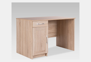 Стол КАСТОР письменный с одной тумбой и одним ящиком, цвет Дуб Сонома