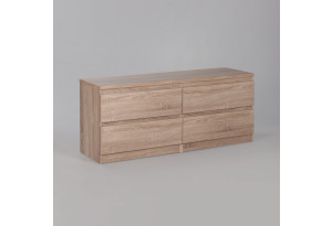 Тумба КАСТОР длинная с четырьмя ящиками, цвет Дуб Сонома