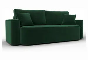 Диван прямой Лига-118 НПБ SEVEN 626 зеленый (Велюр)