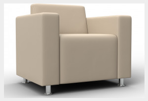 Кресло Лига-093 ВН Бежевый (Экокожа)
