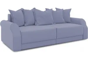 Диван «Люксор» (Poseidon Blue Graphite (иск.замша) серо-фиолетовый)