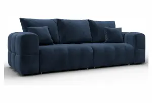 Диван прямой Лига-110 НПБ TOWER 13 синий (Велюр)