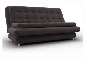 Диван-книжка Лига-123 SEVEN 727 коричневый (Велюр)