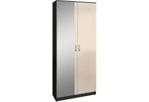 Шкаф распашной двухдверный Хельга вариант №2 (венге/дуб молочный)