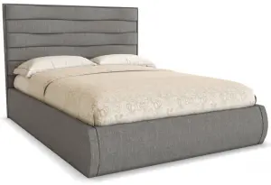 Мягкая кровать 200х140 Дана с подъемным механизмом (серый)