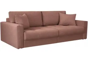 Диван тканевый прямой Брайтон вариант №1 розовый (Рогожка)