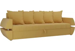 Диван прямой Атлант Т Желтый (Микровельвет)