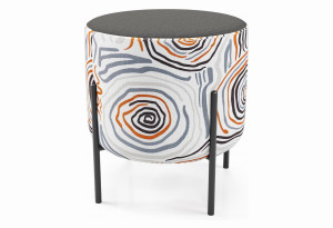 Маленькая радость Пуф круглый на ножках, серый Kobayasi